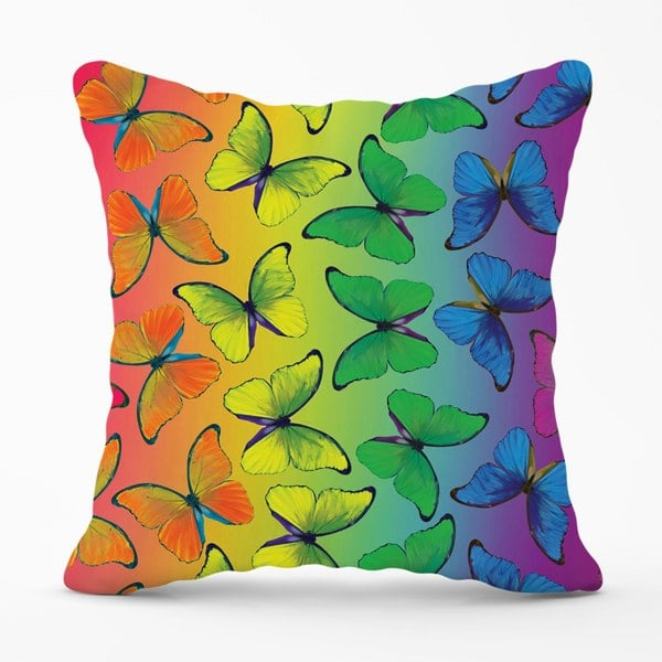 Warren Reed Multicoloured Butterfly Pattern Cushions