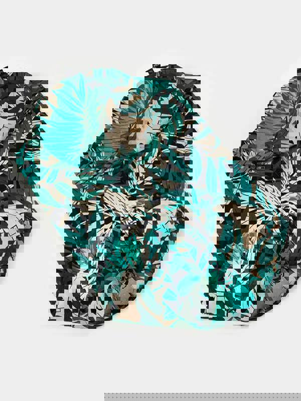 Yoga Studio Replacement Round Designed Bolster Outer Cushion Cover Geren Jungle Print