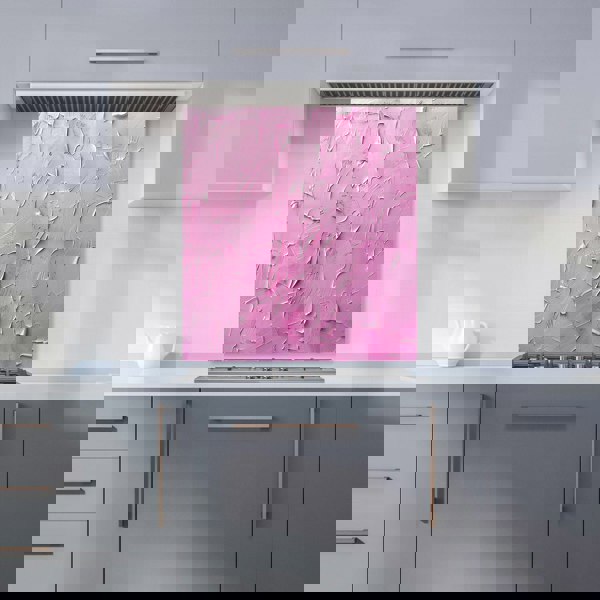 Warren Reed - Designer Bright Pink Textured Effect Kitchen Splashback