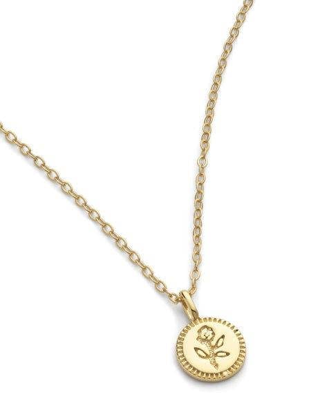 Dainty Gold Rose Flower Necklace - Necklaces - Elk & Bloom