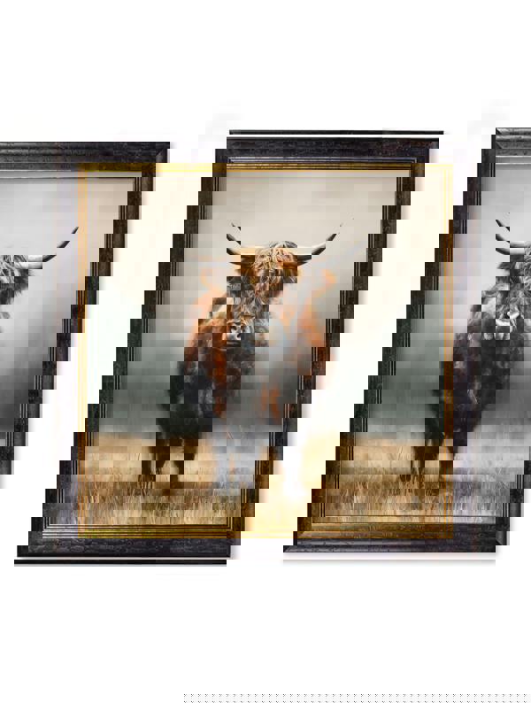 Exceptional Art Highland Cow - Oxford square frame