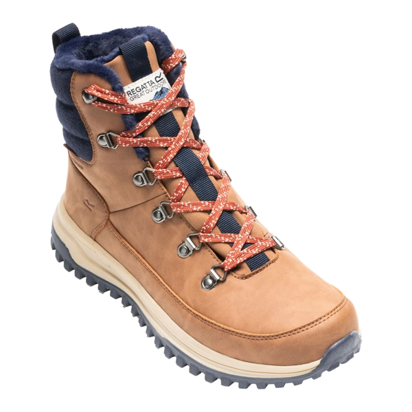 Regatta Mens Winsfield Walking Boots - Saddle Brown/Navy