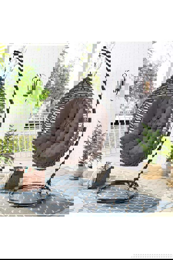 Living and Home 80cm W x 108cm H Hanging Egg Swing Chair Cushion Hanging Basket Cushion