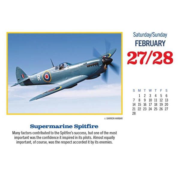 Golden Age Of Flight Desk Calendar 2027, Desk Calendars, Day To View, History & Literature, Gift