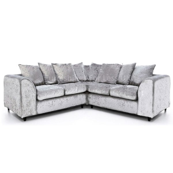 Ferguson / Crystal Crushed Velvet Scatter Corner Sofa - 5