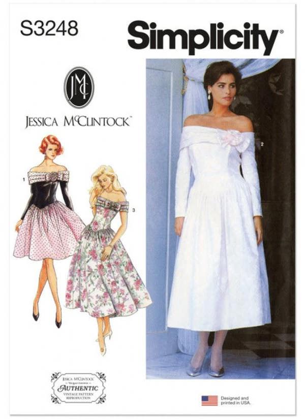 Simplicity Sewing Pattern 3248, Dresses, Vintage Style for Women, H5 (6-8-10-12-14) - Intermediate