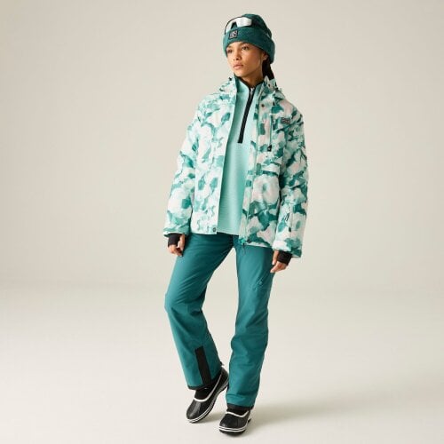 Dare 2B Womens/Ladies Snowline Marble Effect Ski Jacket - Teal