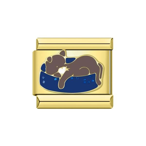 Serafina Sleeping Cat | Italian Style Bracelet Charm