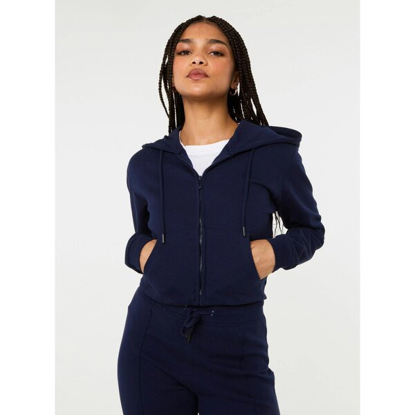 Pink Vanilla Zip Up Cropped Hoodie