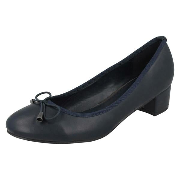 Spot On Ladies Spot On Mid Heel Court Shoes F9814