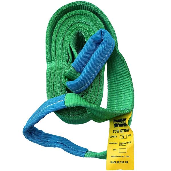 WINCHMAX Heavy-Duty 4x4 Recovery Strop 3m x 60mm. MBL 12,000kg