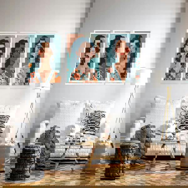 Artwork For Living Room Walls | Set of 3 Boho Women Wall art Prints