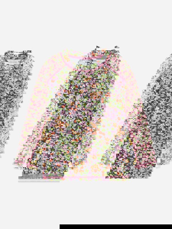 Molo Girls Long Sleeve Neptune Swim Top In Multicolour