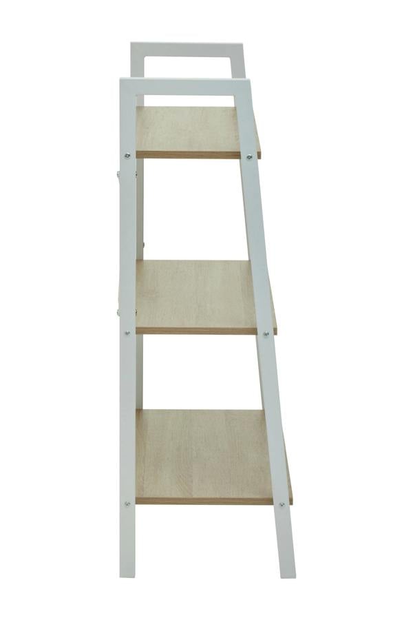 Interiors by Premier Bradbury Three Tier Natural Oak Veneer Ladder Shelf Unit