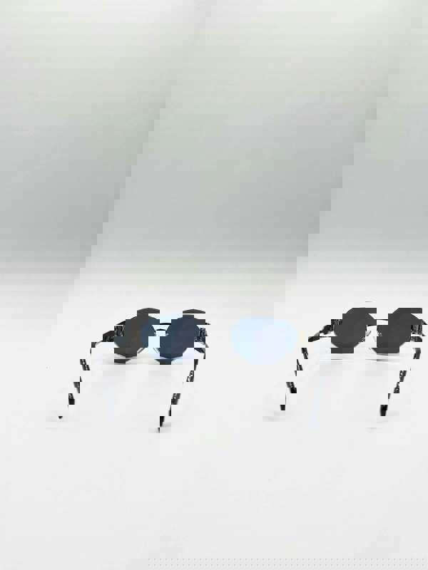 SVNX Oval Metal Frame Sunglasses in Silver Grey