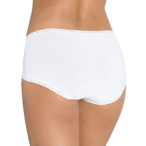 Sloggi 24/7 3-Pack Cotton Lace Midi Brief, White
