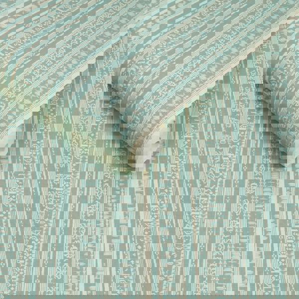 Joules Decorative Stripe Wallpaper | Duck Egg Blue / Cream