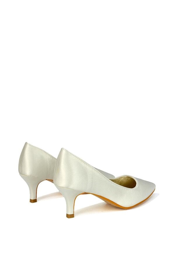 XY LONDON Pointed Toe Mid Stiletto Kitten Heel Court Shoes