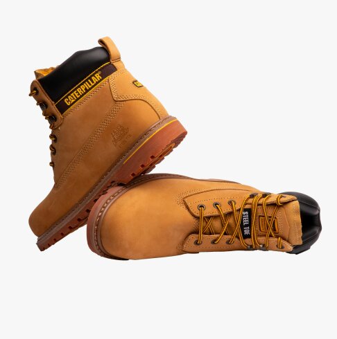 CAT HOLTON S3 Mens Leather Safety Boots Honey