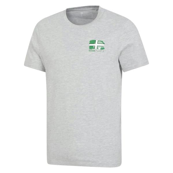 Mountain Warehouse Mens Devon Flag Short-Sleeved T-Shirt - Grey - 