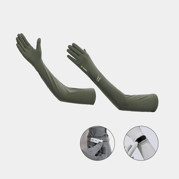 Anniou Cooling UV Protection Arm Sleeves - green