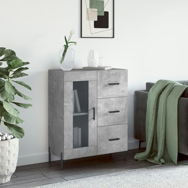 Berkfield Sideboard Concrete Grey 69.5x34x90 cm Engineered Wood