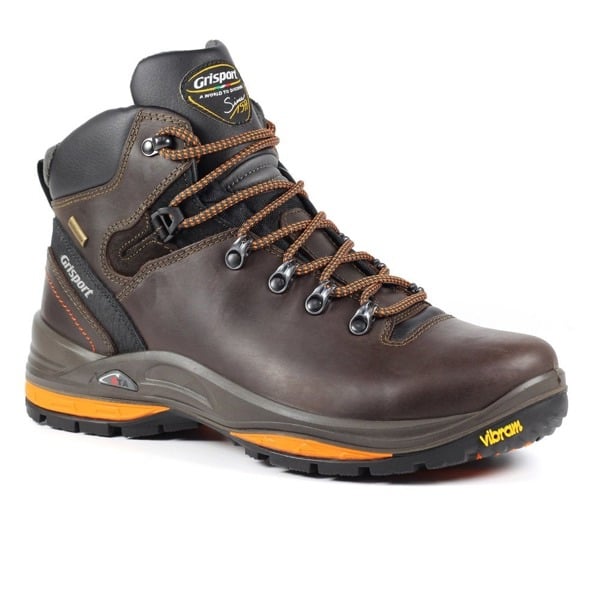 Grisport Mens Saracen Waxy Leather Walking Boots - Brown/Black