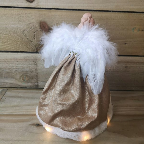 Samuel Alexander 30cm Premier Gold Angel Lit Tree Topper With Warm White LEDs