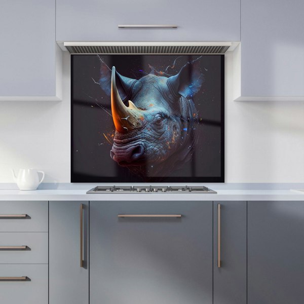 Warren Reed - Designer Rhino Face Splashart Kitchen Splashback