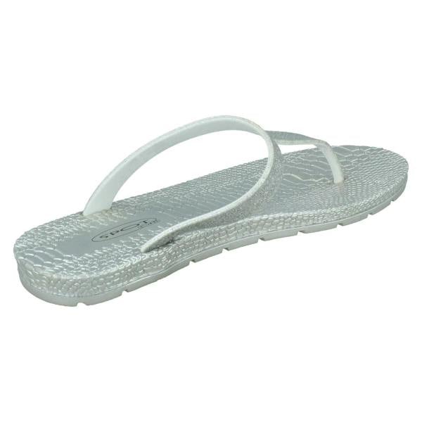 Spot On Ladies Spot On Flat Toepost Flip Flops F00376