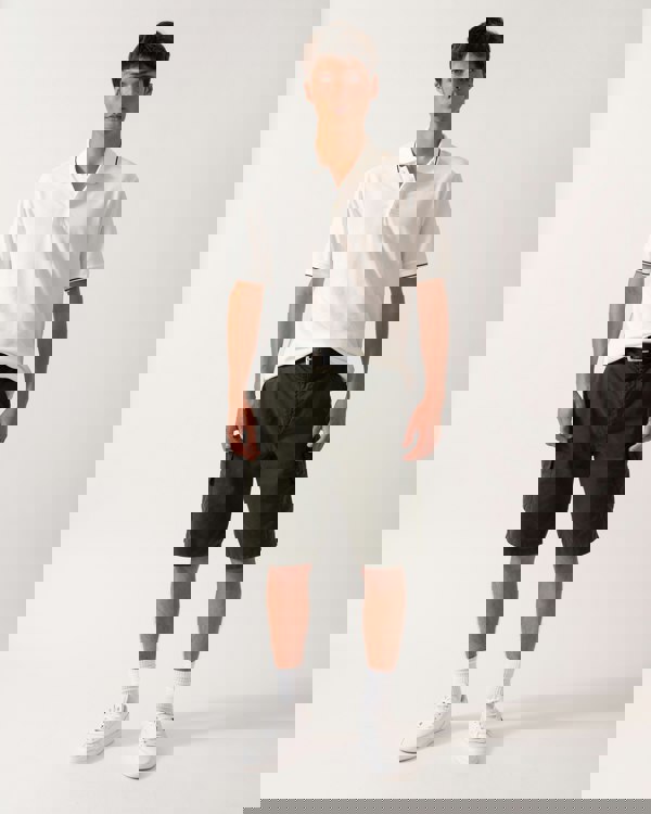 Armani Exchange Mens Regular Fit Mercerised Cotton Polo Shirt - Off White U0009