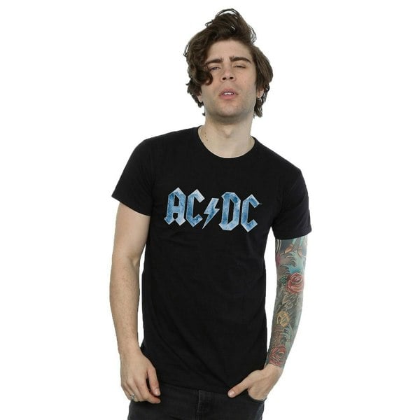 AC/DC Mens Ice Logo Cotton T-Shirt - Black