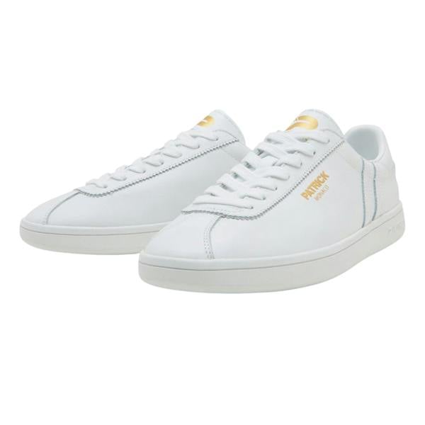 Patrick Mens Monaco Suede Cupsole Trainers - White - 