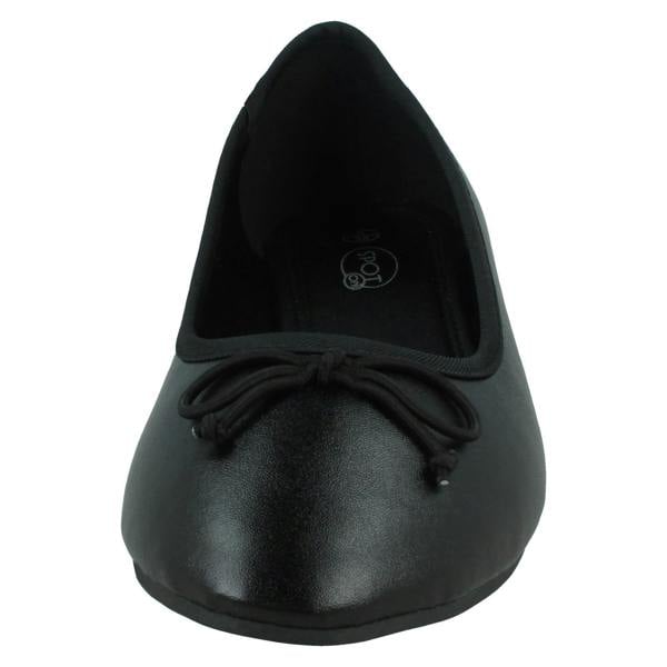 Spot On Ladies Spot On Ballerinas With Small Bow Detail F80397