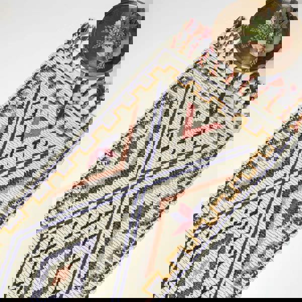 HOMESCAPES Goa Multi Colour Kilim Wool Rug