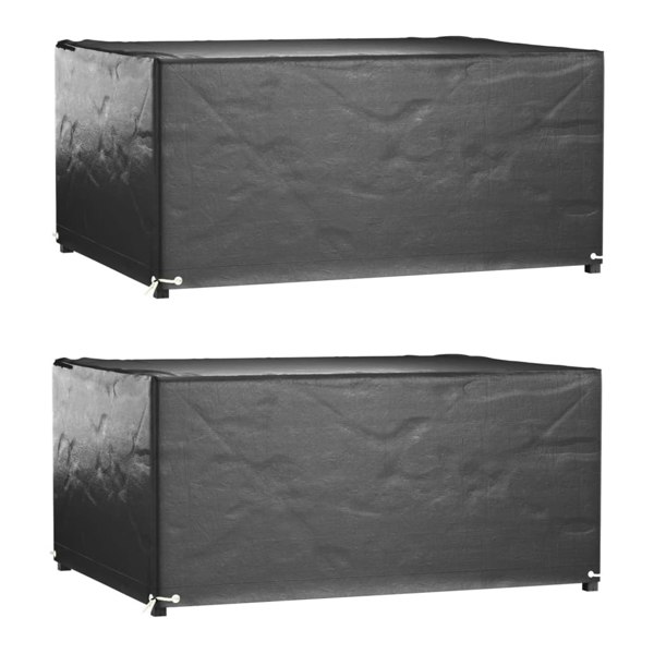 Berkfield Garden Furniture Covers 2 pcs 8 Eyelets 180x135x80 cm Rectangular