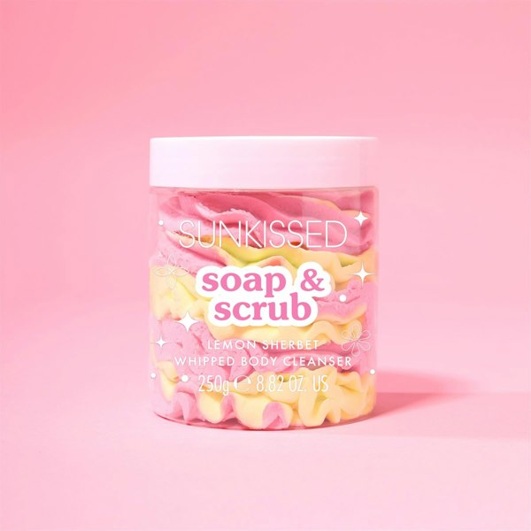 Sunkissed Soap and Scrub Whipped Body Cleanser Lemon Sherbet 250g