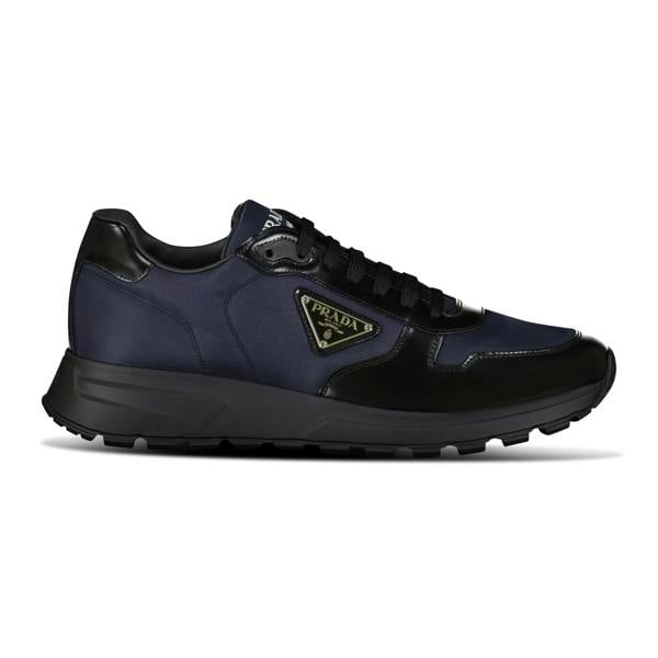 Prada Prax 01 Re-Nylon Leather Sneakers Navy & Black - chancefashionco