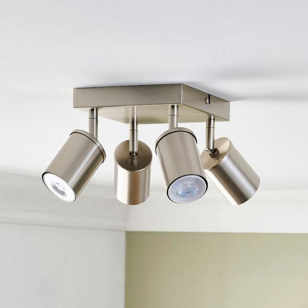 Pagazzi Lighting Talbot 4-Light Brushed Nickel Spot Plate
