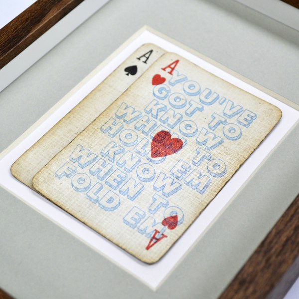 Hands & Hearts The gambler playing card print