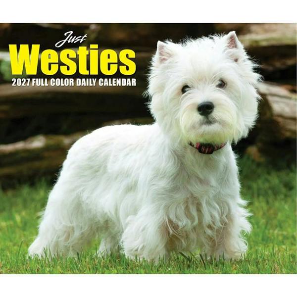Just Westies Desk Calendar 2027, Desk Calendars, Day To View, Dogs, Gift