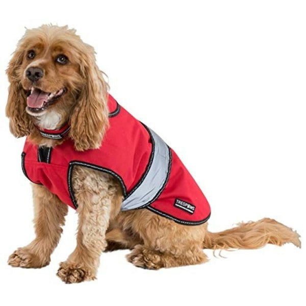Trespass Duke Weatherproof Dog Jacket With Removable Inner Fleece - Red