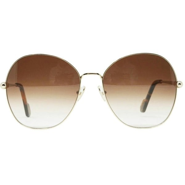 Lanvin Gradient Brown Lensed Gold Sunglasses