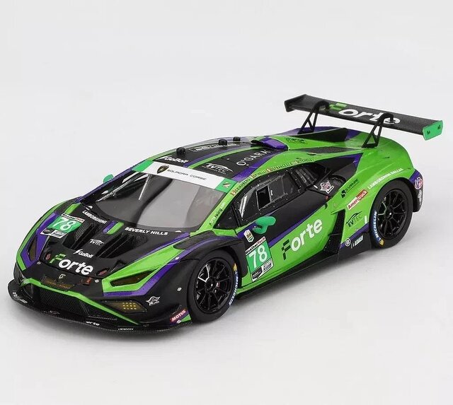 MCSlots Lamborghini Huracan GT3 EVO2 #78 Forte Racing 2024 IMSA Daytona 24Hrs 1:43 Scale TSM430807