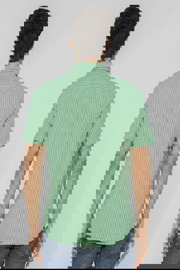 ENORSIA Men's Stripe Short Sleeve Shirt