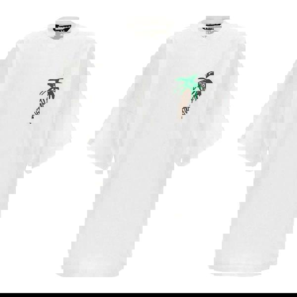 Palm Angels Mens Palm Tree Oversized T-Shirt - White - 