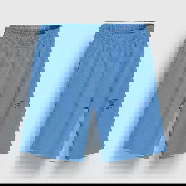 Umbro Mens Fleece Logo Casual Shorts - Azure Blue