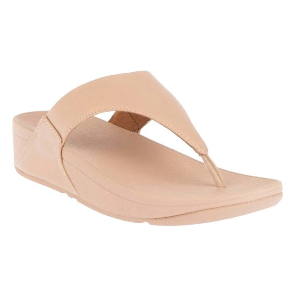 FitFlop Womens/Ladies Lulu Shimmer Toe Post Sandals - Beige