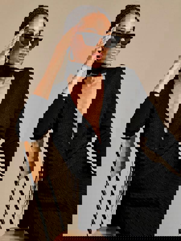 Phyllis Sparkle Button Though Knitted Cardigan | GWD Fashion