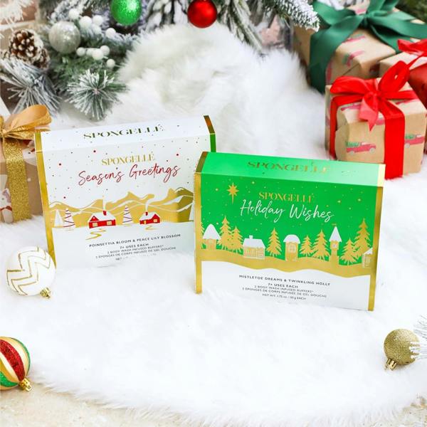 Spongellé Holiday Wishes Body Wash Buffer Set Duo